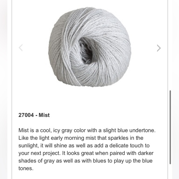 Knit Picks Lindy Chain Yarn -3 skeins in Mist color - Picture 3 of 7